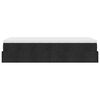 vidaXL Cadre de lit ottoman avec matelas noir 90x200 cm tissu