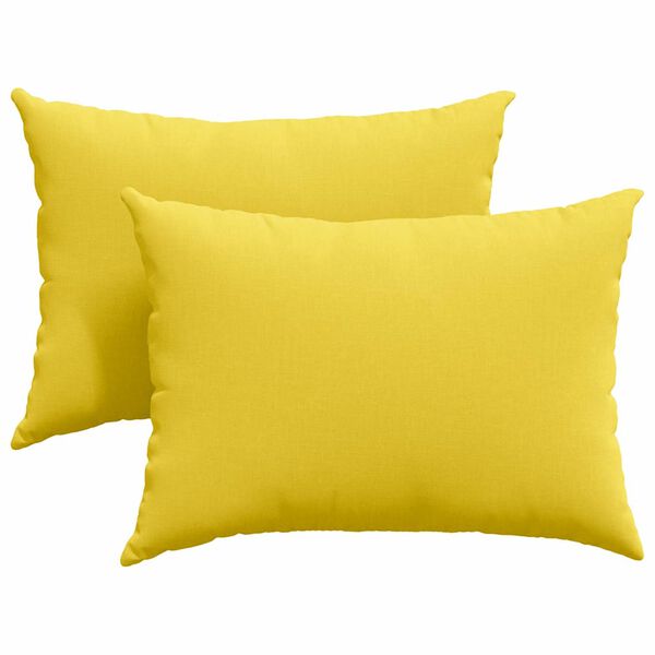 vidaXL Coussins de canap&eacute; 2 pcs Jaune clair 70 x 50 cm tissu