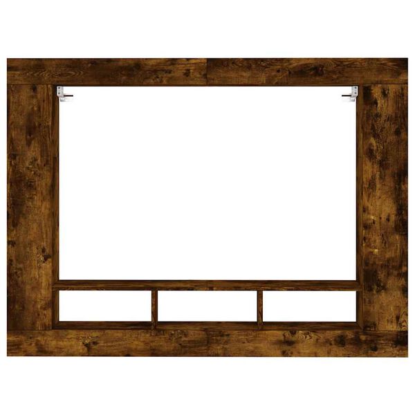 vidaXL Meuble TV ch&ecirc;ne fum&eacute; 152x22x113 cm bois d'ing&eacute;nierie