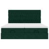 VidaXL Cadre de lit ottoman avec matelas vert fonc&eacute; 180x200cm velours