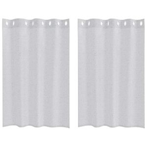 vidaXL Rideau en Voile 2 pc Gris clair 140 x 140 cm Polyester