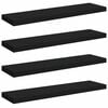 vidaXL &Eacute;tag&egrave;res murales flottantes 4 pcs noir 90x23,5x3,8 cm MDF