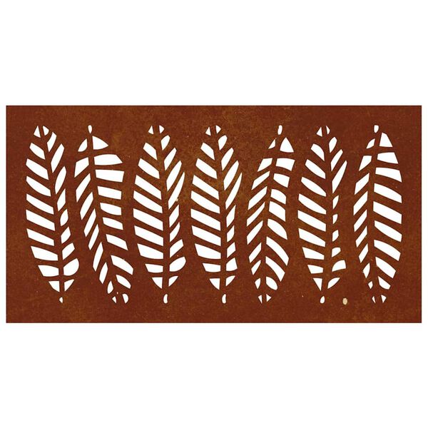 vidaXL D&eacute;coration murale jardin 105x55 cm acier corten design feuille