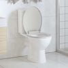 vidaXL Abattant WC &agrave; fermeture en douceur Blanc Ovale