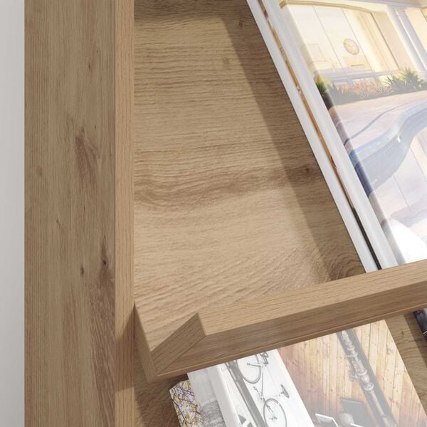 vidaXL &Eacute;tag&egrave;re &agrave; magazines Ch&ecirc;ne artisanal 70 x 41 x 156 cm