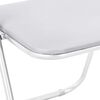 vidaXL Chaise pliante 2 pcs Blanc 48 x 43,5 x 81 cm Simili cuir