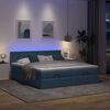 VidaXL Cadre de lit ottoman avec matelas bleu 200x200cm tissu