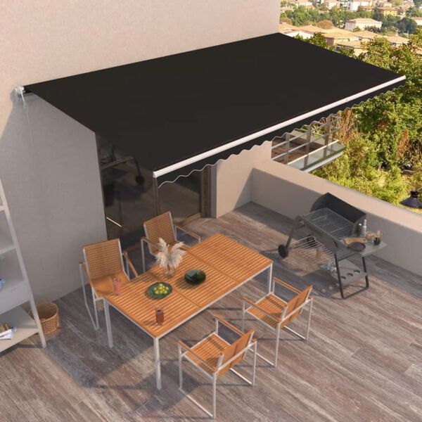 vidaXL Auvent r&eacute;tractable automatique 600x350 cm Anthracite