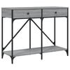 vidaXL Table console sonoma gris 100x39x78,5 cm bois d'ing&eacute;nierie