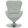 vidaXL Fauteuil &oelig;uf Gris clair Velours