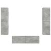 vidaXL Ensemble meuble TV 6 pcs Gris b&eacute;ton Bois d'ing&eacute;nierie