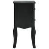 vidaXL Table de chevet Noir 43x32x65 cm MDF