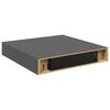 vidaXL Étagère murale flottante 4 pcs Gris brillant 23x23,5x3,8 cm MDF