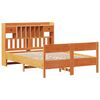 vidaXL Lit biblioth&egrave;que sans matelas cire marron 140x190 cm pin massif