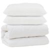 vidaXL Couette avec oreiller 3 pcs Blanc Microfibre