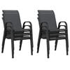 vidaXL Chaises empilables de jardin lot de 6 Noir Tissu textilène