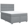 vidaXL Sommier &agrave; lattes de lit avec matelas Gris clair 140x190cm Tissu