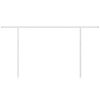 vidaXL Jeu de poteaux d'auvent blanc 450x245 cm fer
