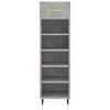 vidaXL Armoire &agrave; chaussures gris b&eacute;ton 30x35x105 cm bois d'ing&eacute;nierie