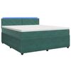vidaXL Lit boxspring avec matelas Vert fonc&eacute; 140 x 200 cm Velours