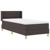 vidaXL Lit &agrave; ressorts avec matelas Marron fonc&eacute; 200 x 80 cm Polyester