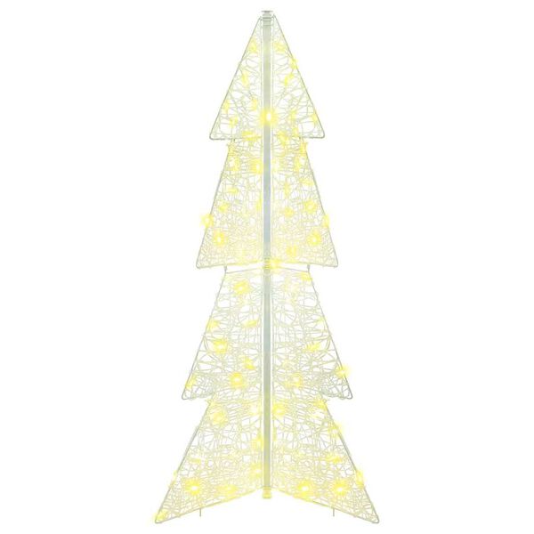 vidaXL Sapin de No&euml;l avec 100 LED Blanc chaud 120 cm Acrylique