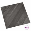 vidaXL Planches de sol 55 pcs Gris 5,11 m&sup2; PVC