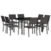 vidaXL Mobilier de salle &agrave; manger d'ext&eacute;rieur 9 pc Acier