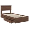 vidaXL Lit de Rangement Ch&ecirc;ne brun 90 x 200 cm Bois d'ing&eacute;nierie