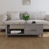 vidaXL Table basse HAMAR Gris clair 100x55x35 cm Bois massif de pin
