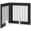 vidaXL Porte de chien pliable avec supports 2 pc Ch&ecirc;ne noir 160,5 cm