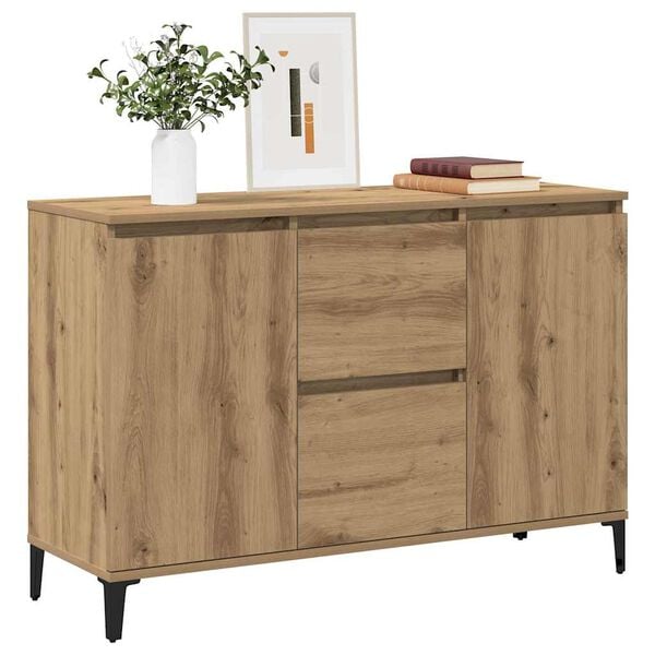 vidaXL Buffet chêne artisanal 102x35x70 cm bois d'ingénierie