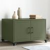 vidaXL Table basse vert olive 68x50x43,5 cm acier