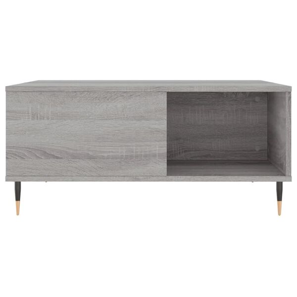 vidaXL Table basse sonoma gris 80x80x36,5 cm bois d'ing&eacute;nierie