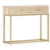 vidaXL Table console doré 90x30x75 cm bois solide de manguier