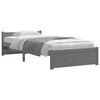 vidaXL Cadre de lit sans matelas gris bois massif 75x190 cm