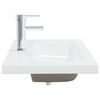 vidaXL Lavabo encastré avec robinet 81x39x18 cm céramique blanc