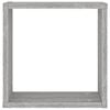 vidaXL &Eacute;tag&egrave;res cube murales 6 pcs sonoma gris 30x15x30 cm