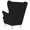 vidaXL Fauteuil noir 74x84x100 cm tissu