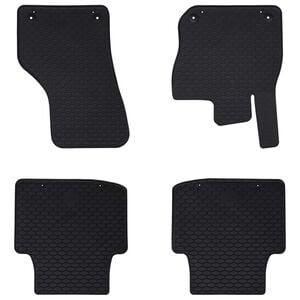 vidaXL Tapis de voiture 4 pcs Noir TPE
