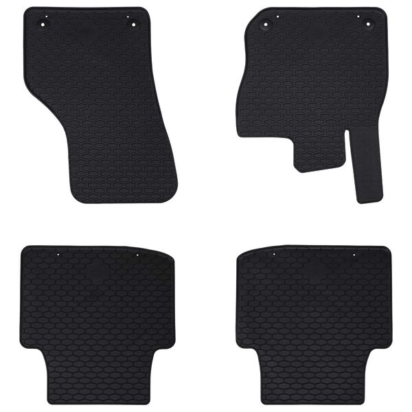 vidaXL Tapis de voiture 4 pcs Noir TPE