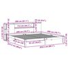 vidaXL Lit bibliothèque sans matelas 200x200 cm bois massif de pin