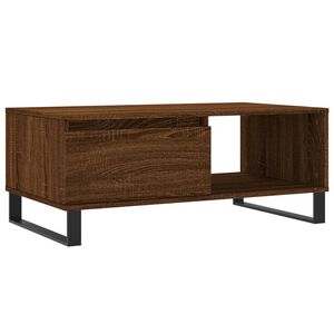 vidaXL Table basse Ch&ecirc;ne marron 90x50x36,5 cm Bois d'ing&eacute;nierie
