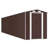 vidaXL Abri de jardin Marron fonc&eacute; 192x938x223 cm M&eacute;tal galvanis&eacute;