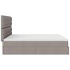VidaXL Cadre de lit ottoman avec matelas taupe 200x200cm tissu