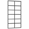 vidaXL Porte coulissante Verre ESG et aluminium 102x205 cm Noir