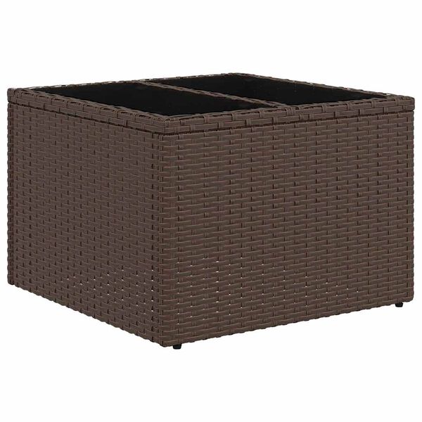 vidaXL Ensemble de canap&eacute; de jardin avec coussin 7 pcs Marron et Cr&egrave;me