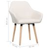 vidaXL Chaises à manger lot de 2 crème tissu