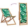 vidaXL Chaises de plage pliantes lot de 2 tissu et bois massif