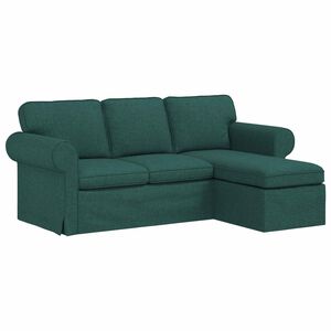 vidaXL Canap&eacute; Vert fonc&eacute; 195 x 138 x 80 cm tissu